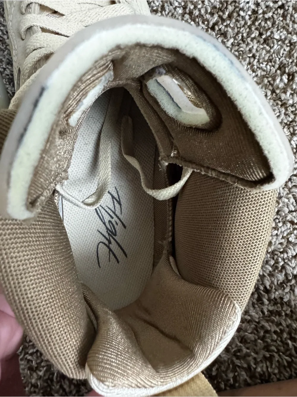 Air Jordan MVP High-Top Sneakers in Beige